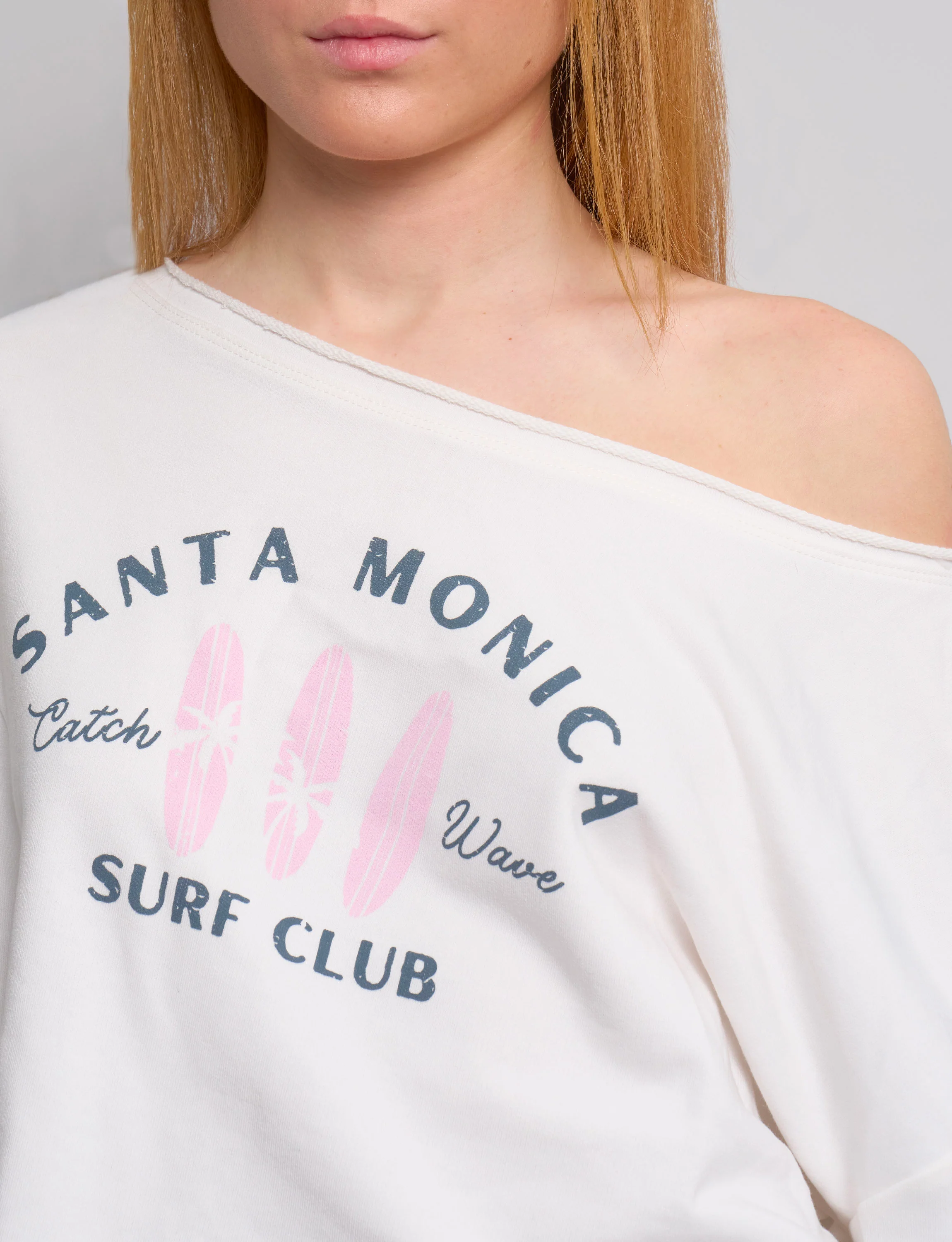 Felpa panna asimmetrica "Santa Monica" - Image 3