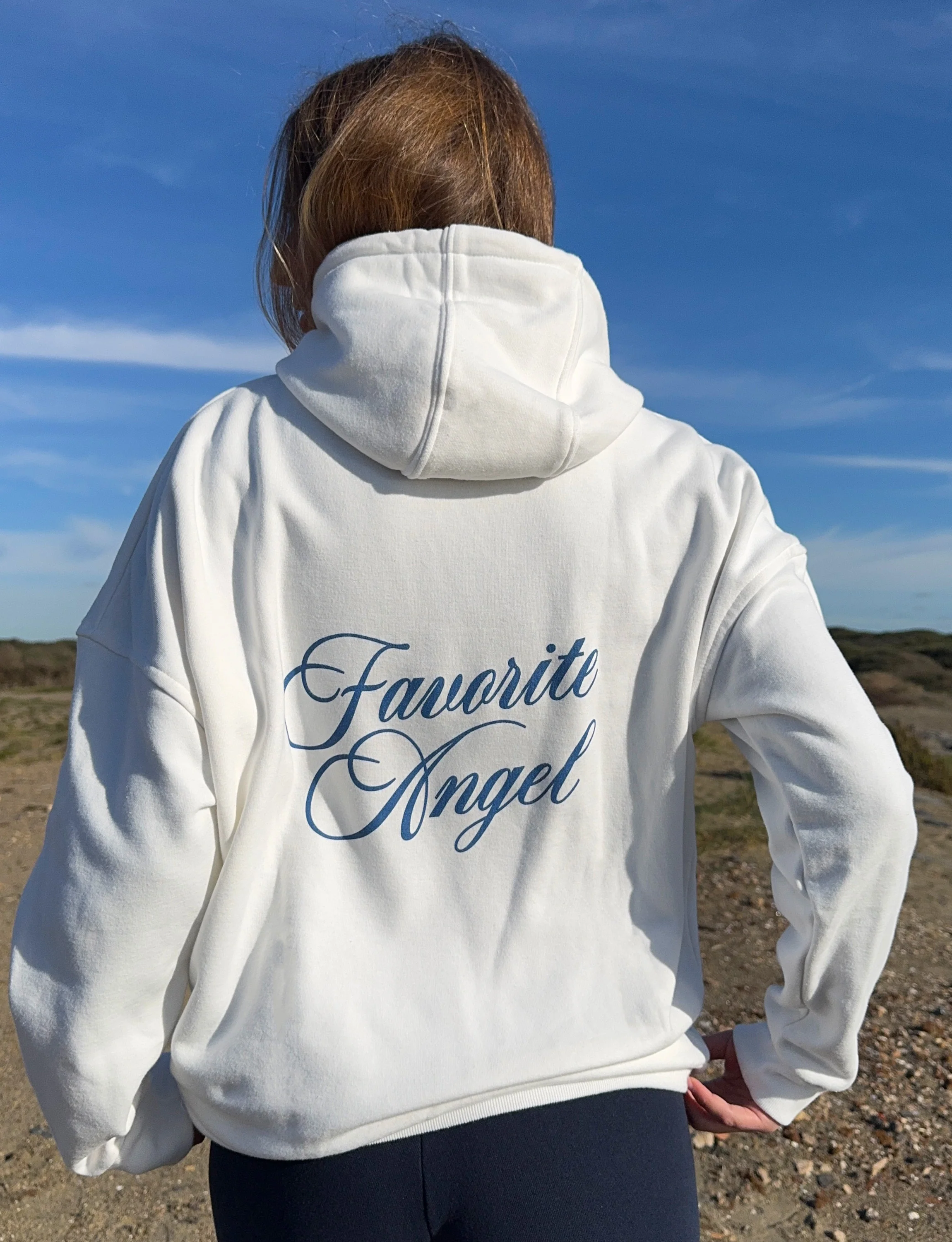 Felpa oversize grigia con stampa