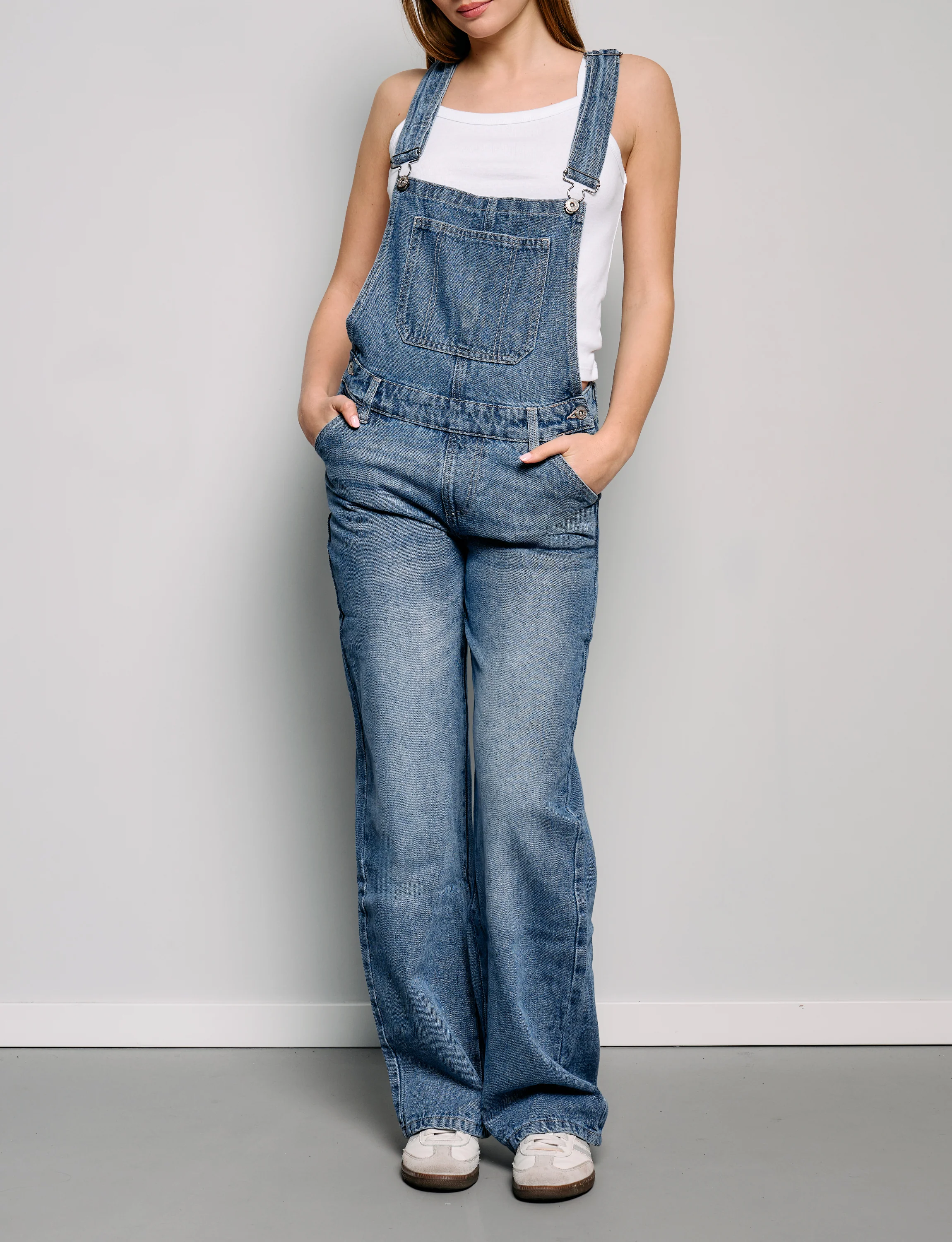 Salopette in jeans blu - Image 2